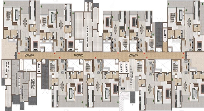 Floor Plan of Casagrand Mercury in Perambur, Chennai - Image 169820