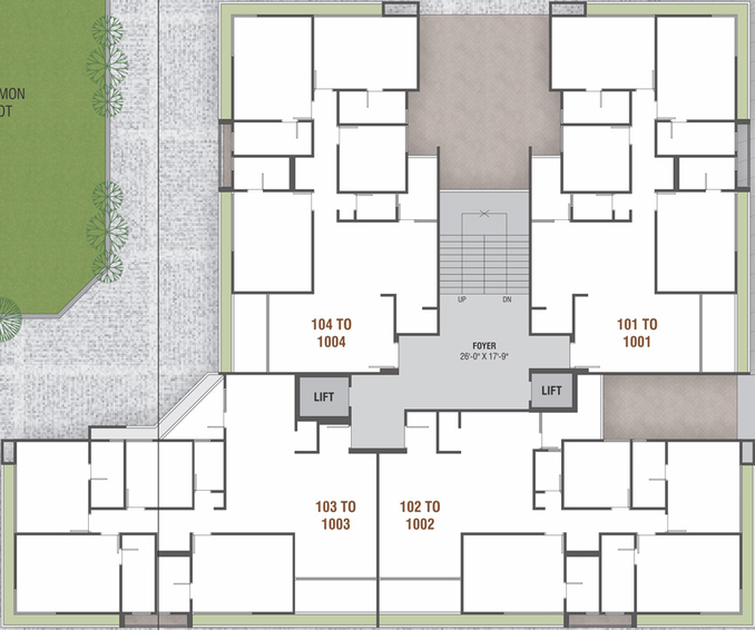 Floor Plan of Landmark Vaidehi Prime in Vavol, Gandhinagar - Image 108054