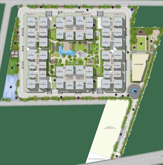 Master Plan of Jains Central Park East in Narapally, Hyderabad - Image 108313