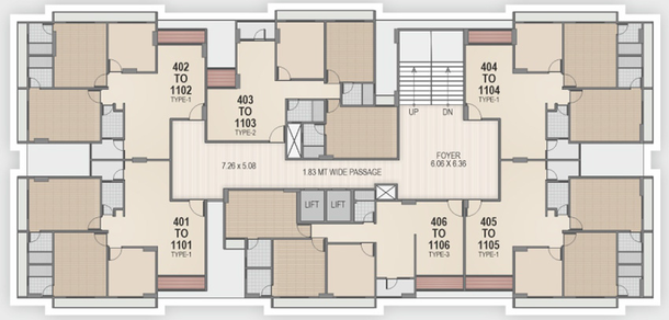 Floor Plan of Arpan Antilia in Vavol, Gandhinagar - Image 108381