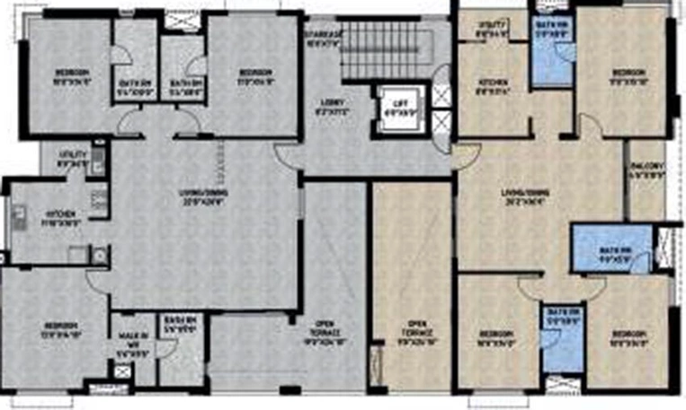 Floor Plan of Elliots Dugar in Besant Nagar, Chennai - Image 180196
