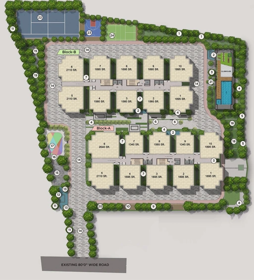 Master Plan of Bricks Cyber Woods in Osman Nagar, Hyderabad - Image 108364