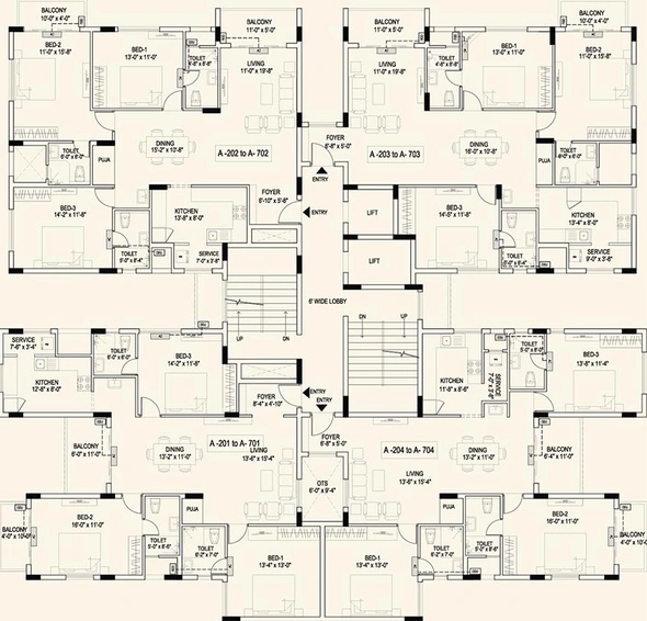 Floor Plan of Lakshmi Bharat Residency in Vanagaram, Chennai - Image 180323