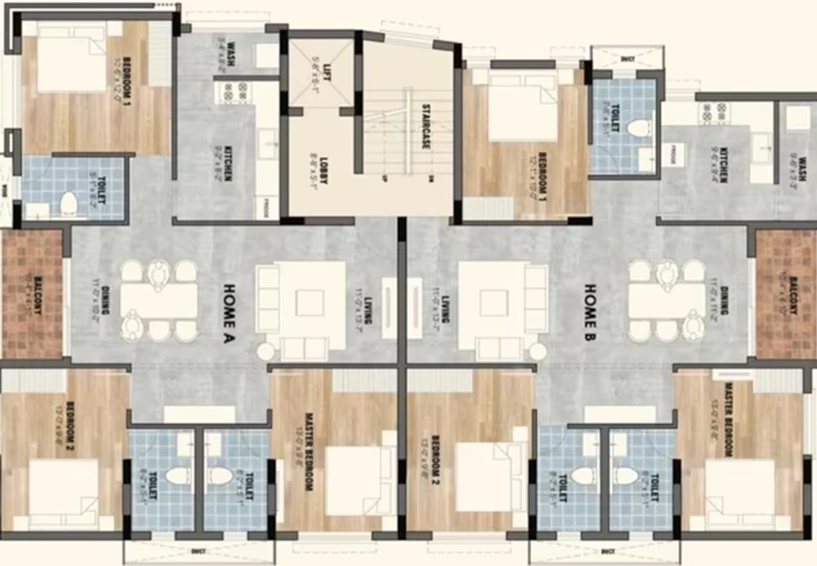 Floor Plan of Akshaya Vriksham in Adyar, Chennai - Image 190279