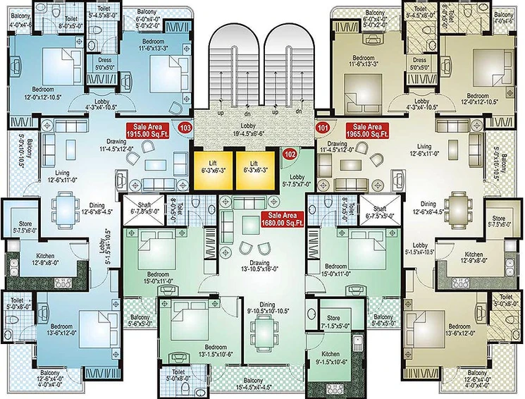 Floor Plan of SDC Basant Kunj in Bapu Nagar, Jaipur - Image 172311
