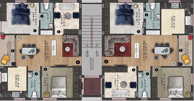 Floor Plan of Viva Vishaka in Madipakkam, Chennai - Image 180643