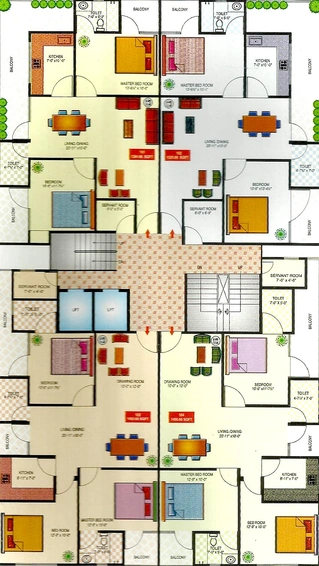 Floor Plan of Lotus Prime Violet in Jagatpura, Jaipur - Image 172679
