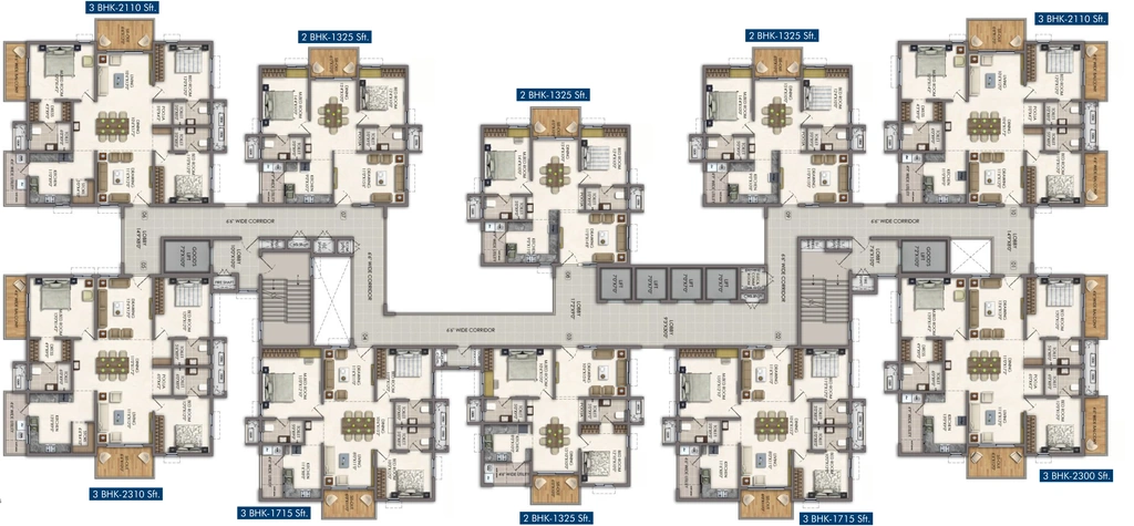 Floor Plan of Radhey Skye in Kollur, Hyderabad - Image 397642