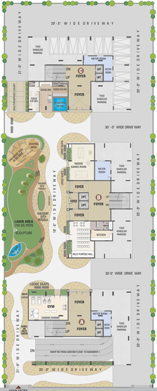 Master Plan of Pavanj Parmeshwar Nilayam in Tragad, Ahmedabad - Image 108476