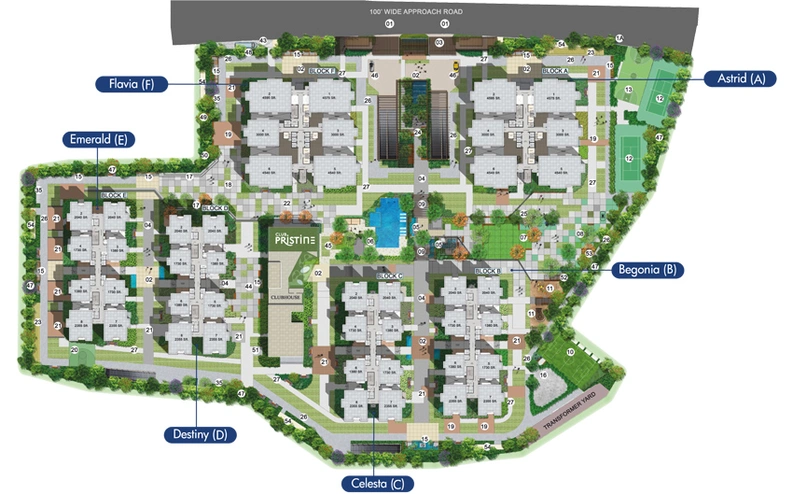 Master Plan of Rajapushpa Pristinia in Kokapet, Hyderabad - Image 110460