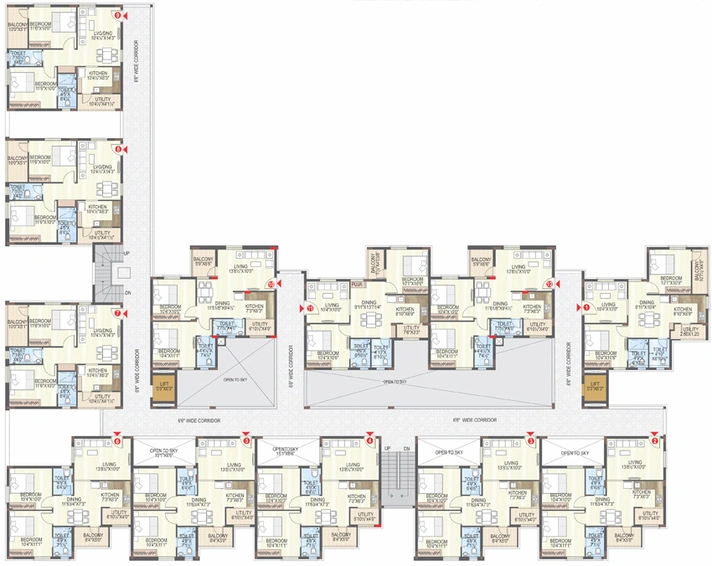 Floor Plan of Reliance Sunshine in Isnapur, Hyderabad - Image 110467