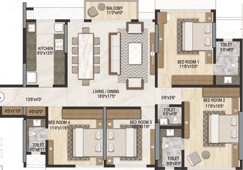 4 BHK Flat in Ashar Titan in Ghatkopar East, Mumbai - Image 455210