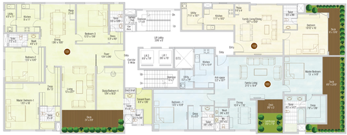 Floor Plan of Bhoomi Oyster in East Coast Road, Chennai - Image 108491