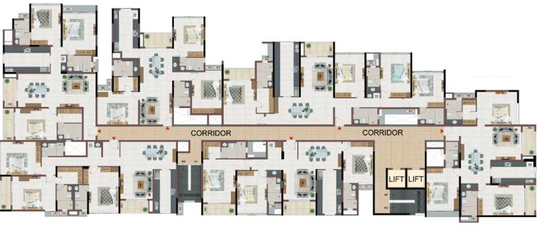 Floor Plan of Casagrand Dior in Kilpauk, Chennai - Image 108521