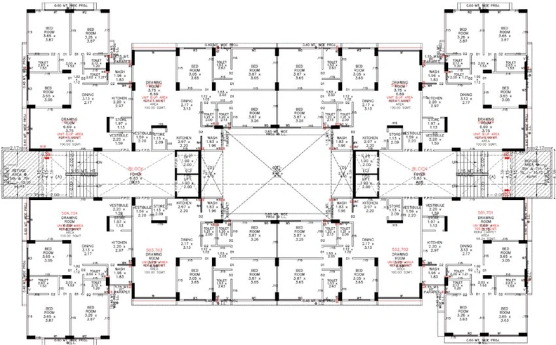 Floor Plan of Jade Vertex Luxuria in Memnagar, Ahmedabad - Image 109260