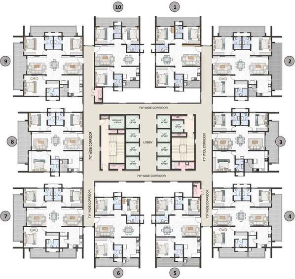 Floor Plan of Green Space Marvel in Manikonda, Hyderabad - Image 108535