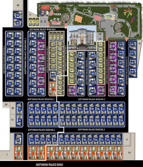 Master Plan of Adityaram Palace City Paradise in East Coast Road, Chennai - Image 108568
