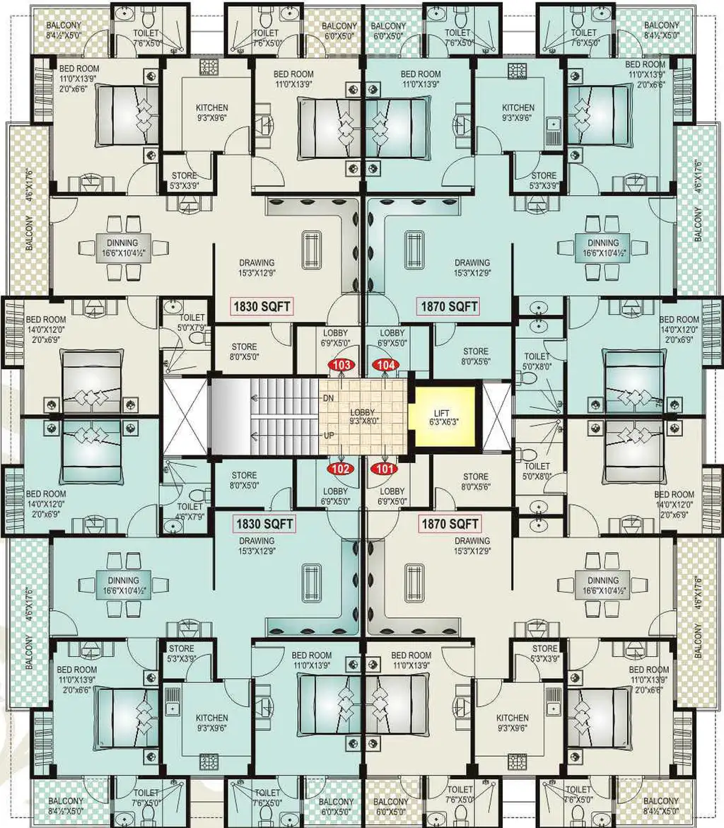 Floor Plan of Sand Golden Jawal in Bapu Nagar, Jaipur - Image 171623