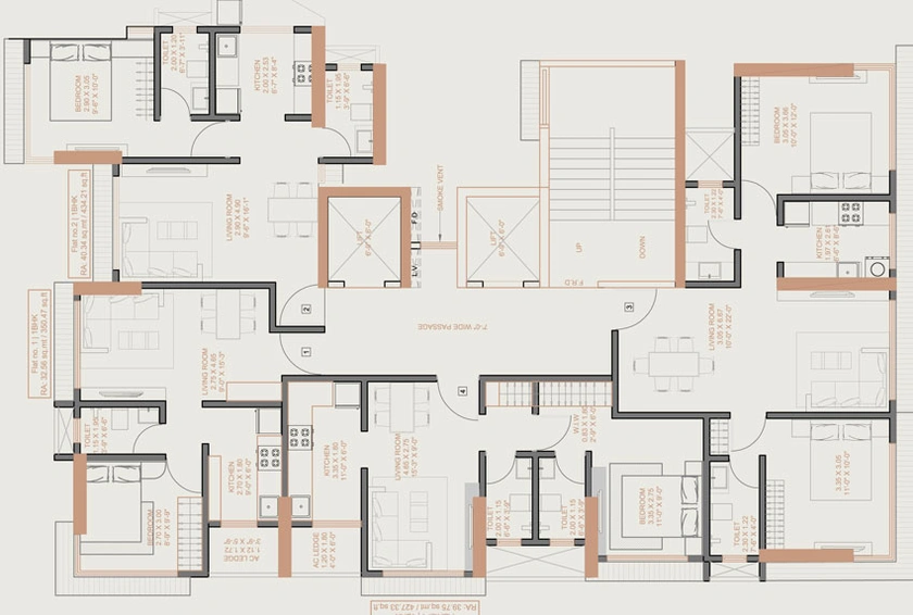 Floor Plan of Suraj Eterna in Mahim West, Mumbai - Image 28543