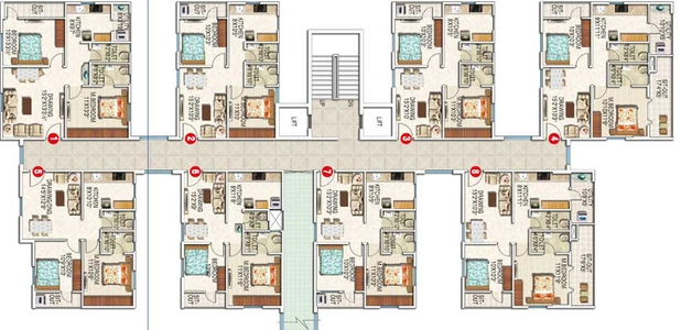 Floor Plan of Modi Lake View in Shamshabad, Hyderabad - Image 110498