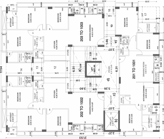 Floor Plan of Harsiddh The Skylark in Randheja, Gandhinagar - Image 108605