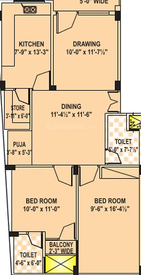 2 BHK Flat in Unnati Enclave in Jhotwara Industrial Area, Jaipur - Image 816953