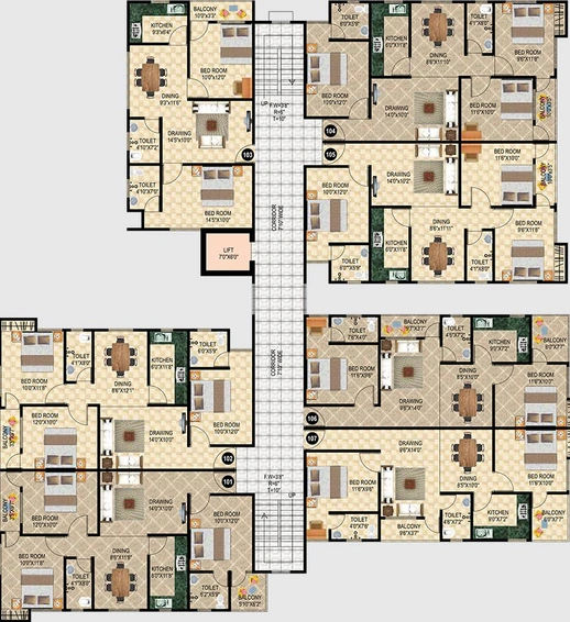 Floor Plan of Bhawani Vasundhara Enclave in Danapur, Patna - Image 186942