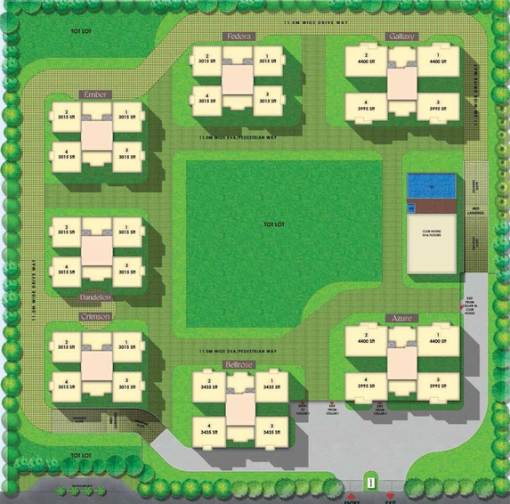 Master Plan of Rajapushpa Casa Luxura in Kokapet, Hyderabad - Image 110528