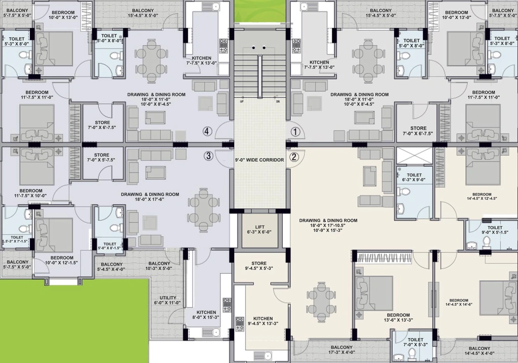 Floor Plan of SNG Shree Dham in Sikar Road, Jaipur - Image 170873