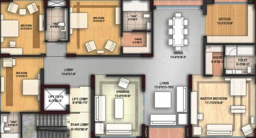 4 BHK Flat in Felicity Aura in Vaishali Nagar, Jaipur - Image 816713