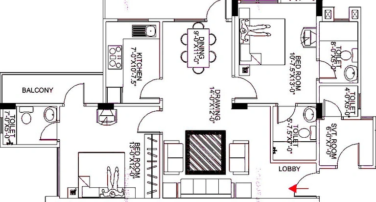 2 BHK Flat in Anukampa Hanging Gardens in Ajmer Road, Jaipur - Image 816695