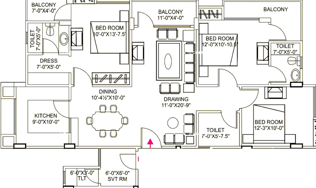 3 BHK Flat in Anukampa Hanging Gardens in Ajmer Road, Jaipur - Image 816698