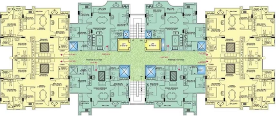 Floor Plan of Anukampa Hanging Gardens in Ajmer Road, Jaipur - Image 170769