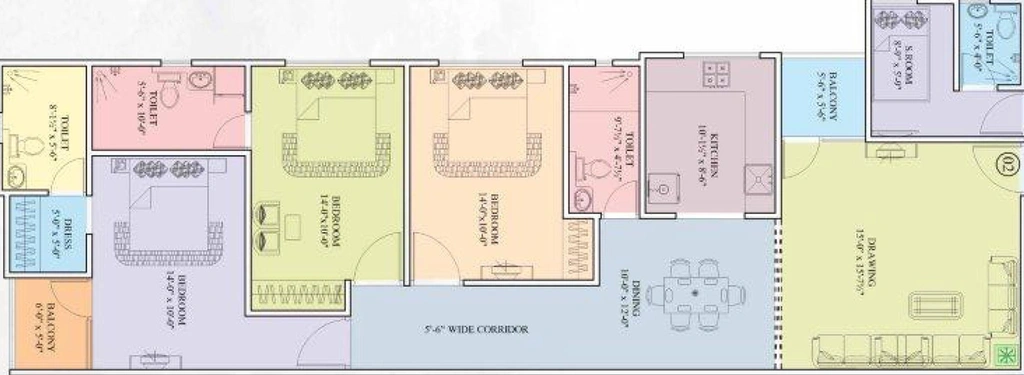 3 BHK Flat in Aastha Imperial in Civil Lines, Jaipur - Image 816689