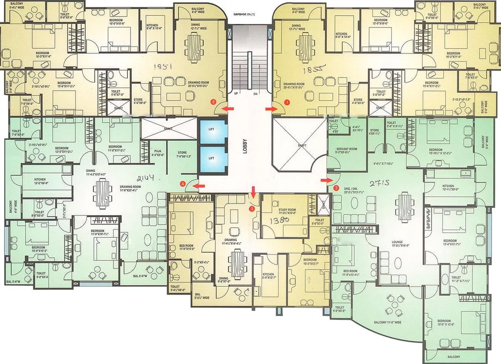 Floor Plan of ARG Madhav Vilas in Bani Park, Jaipur - Image 170813