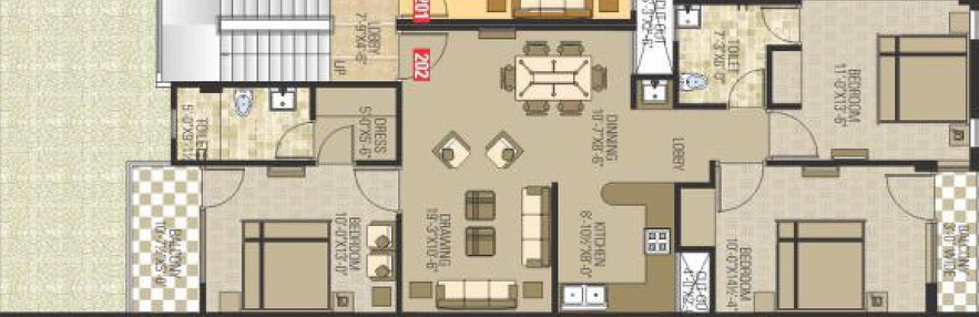 3 BHK Flat in Guman Aura in Mansarovar, Jaipur - Image 816717