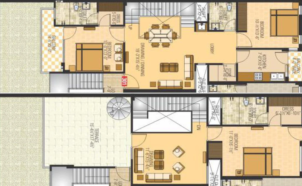 3 BHK Duplex in Guman Aura in Mansarovar, Jaipur - Image 816719