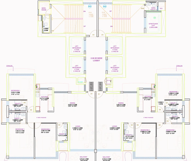 Floor Plan of Suraj Ocean Star in Prabhadevi, Mumbai - Image 28564