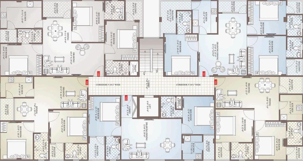 Floor Plan of Virasat Affluence in Sanganer, Jaipur - Image 170887
