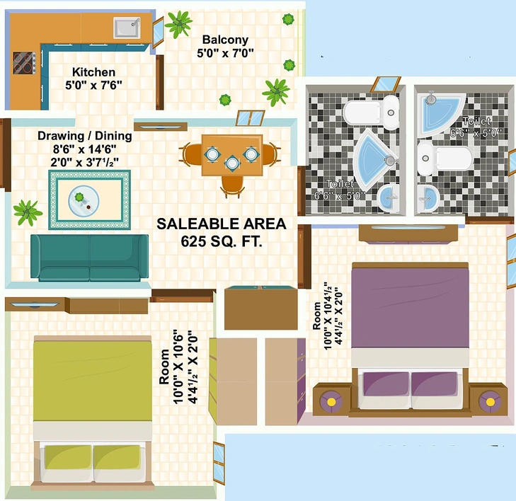 2 BHK Flat in Narvik Swapnalok in Jagatpura, Jaipur - Image 816925