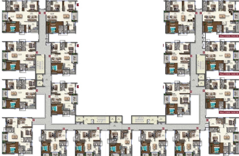 Floor Plan of Vasavi Metropolis in Uppal, Hyderabad - Image 108709