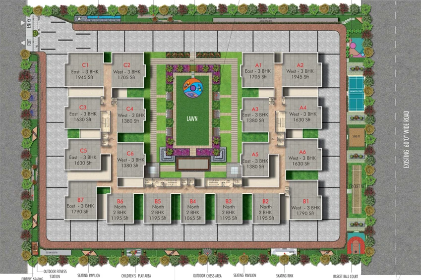 Master Plan of Vasavi Metropolis in Uppal, Hyderabad - Image 108710