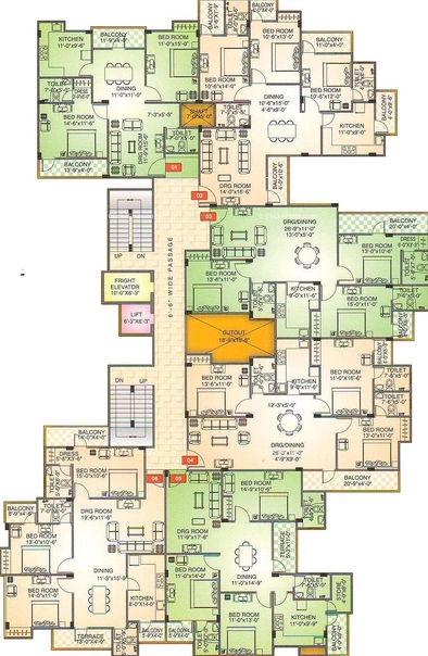 Floor Plan of Shivgyan Enclave in Nirman Nagar, Jaipur - Image 171397