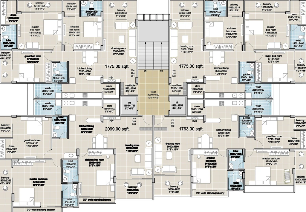 Floor Plan of ARG Jugal Enclave in Bani Park, Jaipur - Image 171294