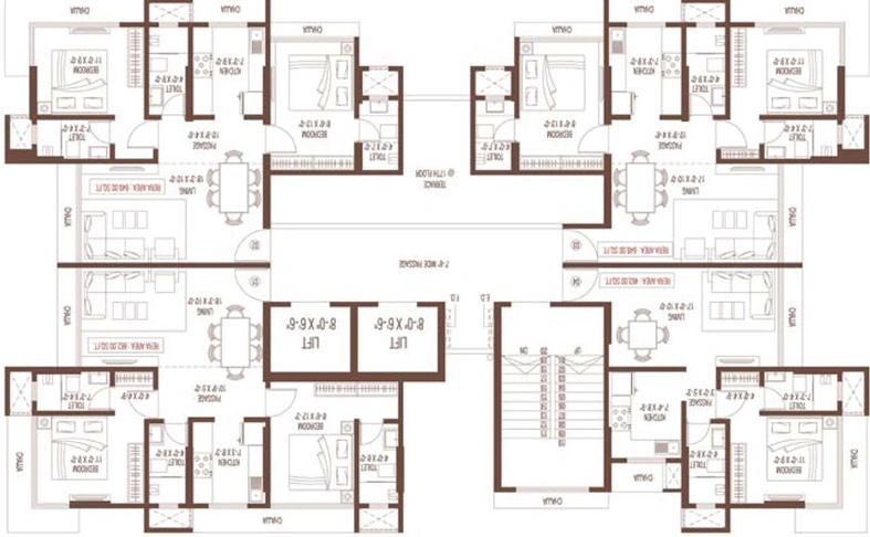 Floor Plan of Suraj Emmanuel in Dadar West, Mumbai - Image 28593