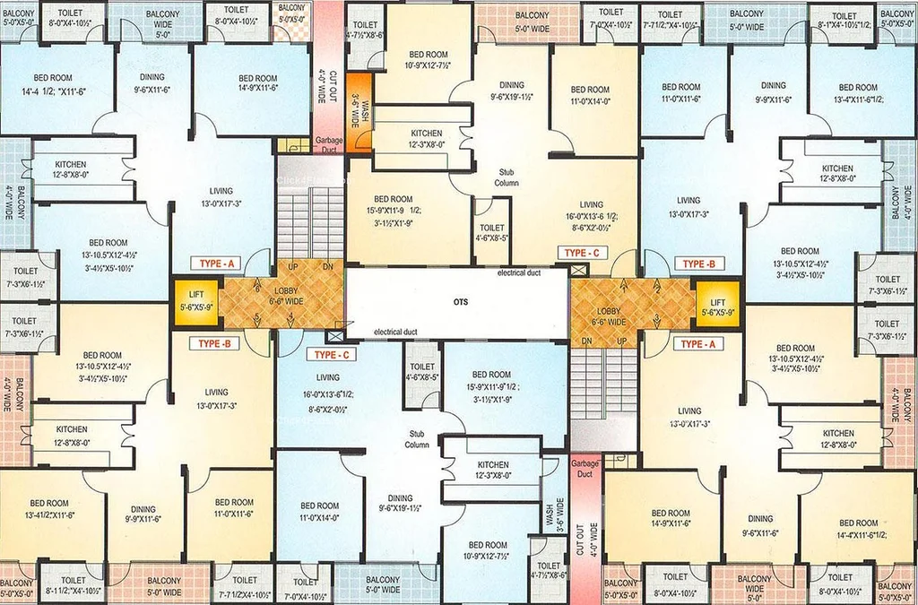 Floor Plan of Akshat Elegance in Bani Park, Jaipur - Image 171269