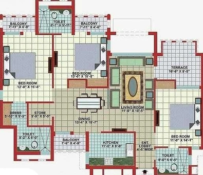 3 BHK Flat in AWHO Flats in Vidyadhar Nagar, Jaipur - Image 816888