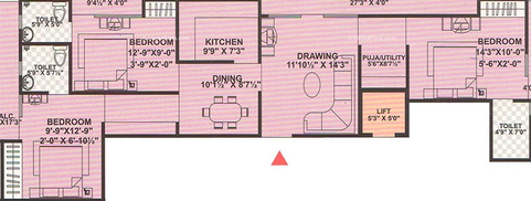 3 BHK Flat in Pearl Medham in Bapu Nagar, Jaipur - Image 816621