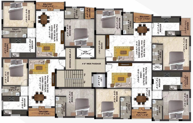 Floor Plan of Meeras Kayal in Pallikaranai, Chennai - Image 128105