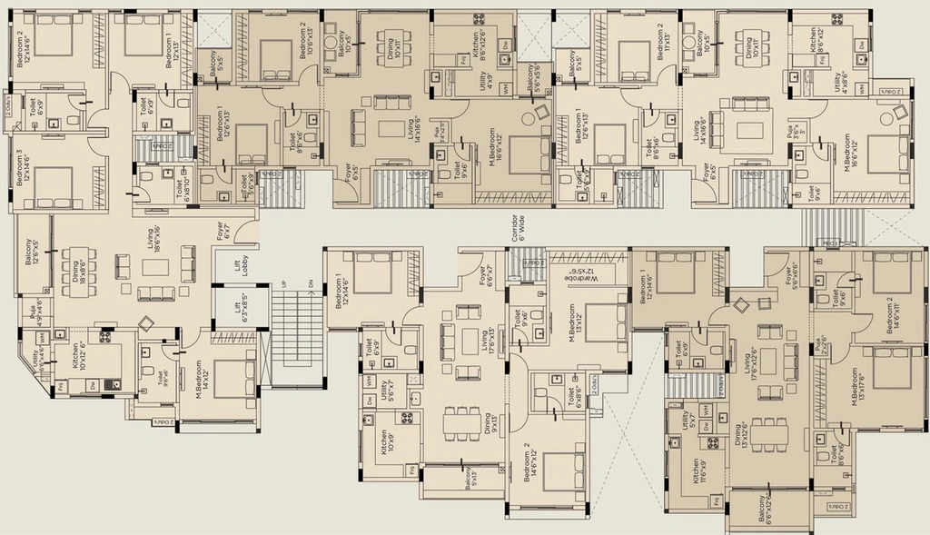 Floor Plan of Appaswamy Arcus in T Nagar, Chennai - Image 108740